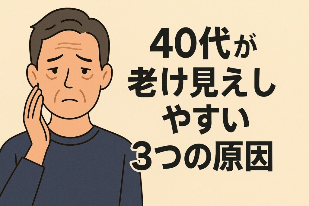 40代が老け見えしやすい3つの原因