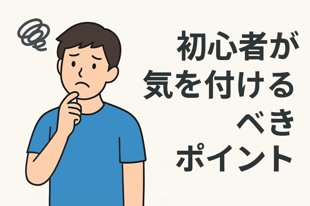 初心者が気を付けるべきポイント