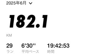 2025年6月の月間走行距離
