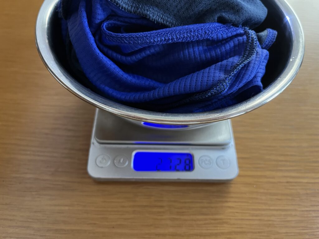 Mizuno　ドライエアロフロータンク　水含む重量