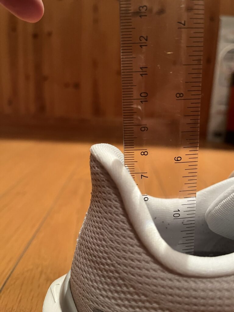 ナイキ　ペガサス41　ヒール高さ