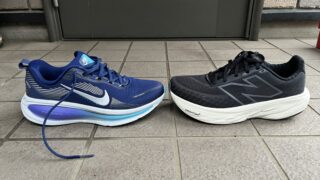 ボメロ18 vs Fresh Foam X 1080 v14　徹底比較レビュー　横から見た写真