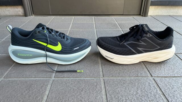 ボメロプラス vs Fresh Foam X 1080 v14　徹底比較レビュー　横から見た写真