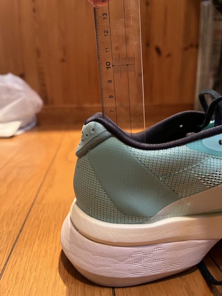 アディゼロ　ボストン13　徹底レビュー　ヒール高さ