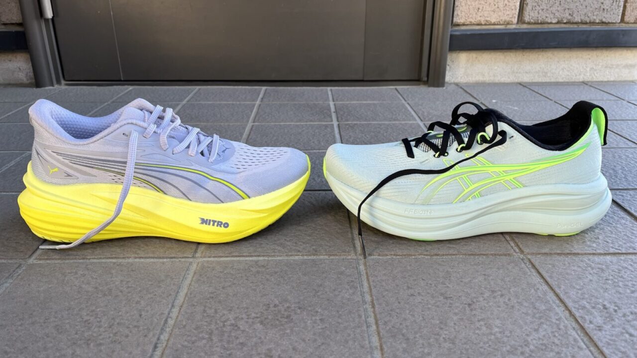 マグマックスニトロ2 vs ゲルニンバス28　徹底比較レビュー　横から見た写真